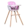 Καρεκλάκι Φαγητού Carino με Ξύλινα Πόδια 2σε1 Pink Buba 022377