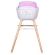 Καρεκλάκι Φαγητού Carino με Ξύλινα Πόδια 2σε1 Pink Buba 022377