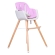 Καρεκλάκι Φαγητού Carino με Ξύλινα Πόδια 2σε1 Pink Buba 022377