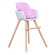 Καρεκλάκι Φαγητού Carino με Ξύλινα Πόδια 2σε1 Pink Buba 022377