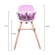 Καρεκλάκι Φαγητού Carino με Ξύλινα Πόδια 2σε1 Pink Buba 022377