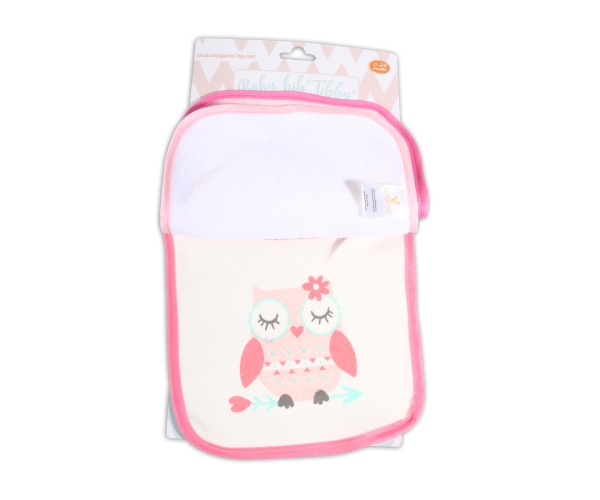 Σαλιάρα Βρεφική 3 τεμ. Tibby Pink Cangaroo 3800146264024