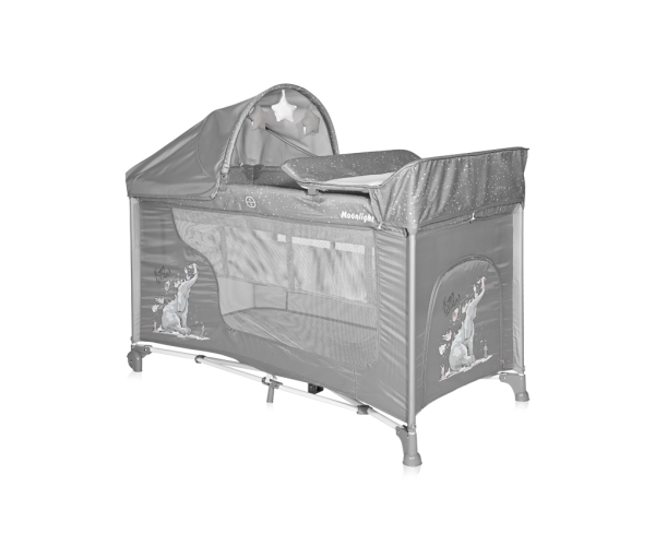 Παρκοκρέβατο Moonlight Rocker 2 Layers Grey Fun Lorelli 10080422140
