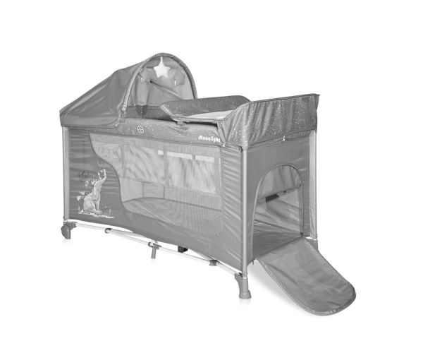 Παρκοκρέβατο Moonlight Rocker 2 Layers Grey Fun Lorelli 10080422140